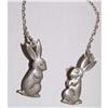 Image 1 : Sterling Silver Bunny Rabbit Pelican Clip Chain#2232869