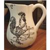 Image 1 : BLACK TRANSFER BARNYARD TOILE COUNTRY PITCHER #2233168
