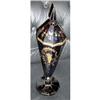 Image 1 : Bohemia Crystal Deep Blue Vase decagon #2176682