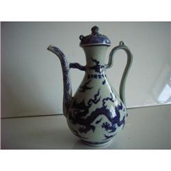 chinese blue and white porcelain teapot #2176877