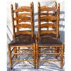 Image 1 : Tall 4-Rung Ladderback Chairs (4) Ca 1800 #2176956