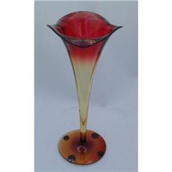 Amberina Lilly Vase - Libbey or New England  #2177448