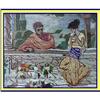 Image 1 : VICTORIAN EMBROIDERY  PAINTED ROMANTIC SAMPLER #2177633