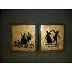 PAIR OF LOVERS SILHOUETTES ca19th #2177657