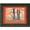 Image 1 : Contemporary Fall Trees Landscape Watercolor  #2189914