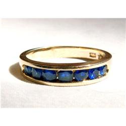 Vintage 7 Sapphire Channel Set 14K G Band/Ring #2190310