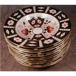 IMARI Royal CROWN Derby -4- Soup PLATES #2190361