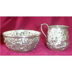 KIRK Repousse CREAMER Sugar 11 oz SILVER #2190373