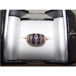 Estate Sapphire Diamond 14kt yellow gold ring #2190725