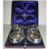 Image 1 : English Victorian Silver Set Four Salts #2190828