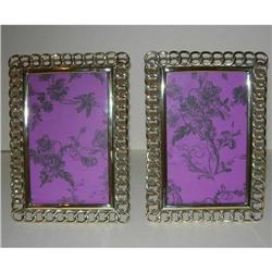 Pair Victorian Brass Ring Photograph Frames #2190830