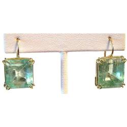 Pair of  Natural  Emerald Earrings #2190873