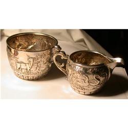 Sugar & Creamer, sterling, London 1880s #2206641