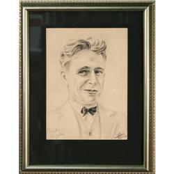 Charles Chaplin, Original Drawing by R. Beard #2206681