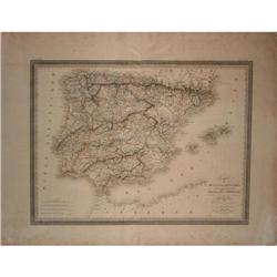 Vivien Carte de la Peninsula Hispanique Spain #2206686