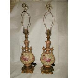 Pair Porcelain Lamps European C.1900 #2206699