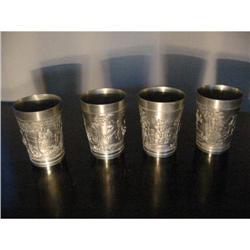 EIN ZINN Engraved Pewter Thumblers! #2206724