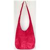 Image 1 : Halston Cerise Leather Hobo Handbag #2206982