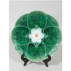 Majolica Pond Lily Plate, 19th c. #2207001