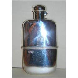 English Victorian Sterling Silver Hipflask #2207501