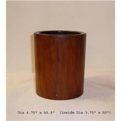 Vintage Chinese Huanghuli Round Brush Pot  #2207516