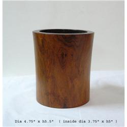 Vintage Chinese Huanghuli Round Brush Pot  #2207517