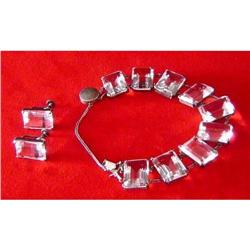 Antique Rock Crystal Bracelet & Earrings Set #2207569
