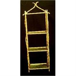 Faux Bamboo Gilded Iron Shelving Unit #2207580