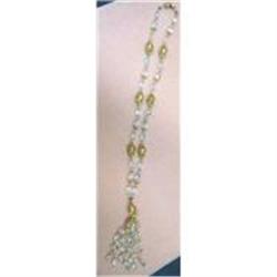 SHERMAN  CRYSTAL & FILIGREE PENDANT NECKLACE #2219718