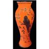 Image 1 : Orange & Black Decorated Tango Glass Vase #2219923