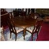 Image 1 : Walnut Round Table & Chairs 20's #2220045