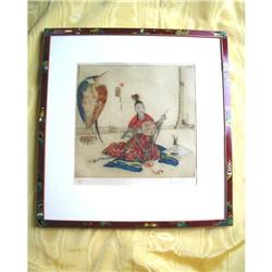 ELYSE LORD CR.1920"On The Terrace"/Orig.Frame #2220106