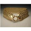 Image 1 : 14K YG Woven Filigree Wide Toggle Lock Bracelet#2220220