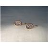 Image 1 : 18K Pink Gold Rose Cut Diamond Ruby Earrings #2220242