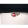 Image 1 : Estate 14K YG Gold Diamond Ruby Pave Ring #2220245