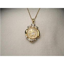 14K YG Gold Diamond Zodiac Sagittarius Pendant #2220286