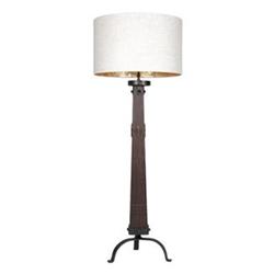 Iron and oak floor lamp #2220423