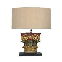 Jewel tone column pair of lamps #2220427