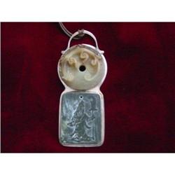 Jade Pendant with Dragon Motif on silver! #2220441