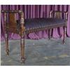 Image 1 : FRENCH VICTORIAN STYLE LEATHER OTTOMAN BENCH #2220572