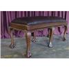 Image 1 : CHIPPENDALE STYLE CLAW LEATHER OTTOMAN BENCH #2220573