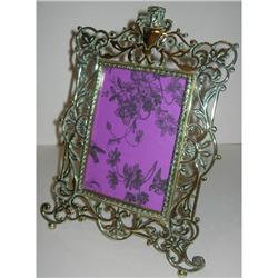 Large English Reticulated Brass Photo Frame  #2220590