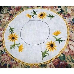 LOVELY EMBROIDERY-ROUND CENTER PIECE #2226313