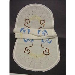 GORGEOUS ANTIQUE EMBROIDERY RUNNER #2226365