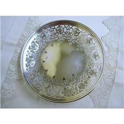 BIRKS SILVER PLATE CAKE STAND - OPEN WORK #2226397