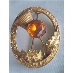 Victorian MIZPAH Gold Filled Topaz Color Glass #2226488