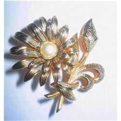 Spanish Damascene Flower Brooch (Toledo Ware) #2226547