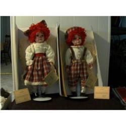 SEYMOUR RAGEDEY ANN  AND ANDY PORCELAIN DOLLS #2226585