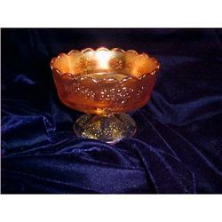 Fenton  Marigold "Orange Tree" 4" Compote Dish #2226692