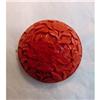 Image 1 : Large Cinnabar Lacquer Button. #2226749